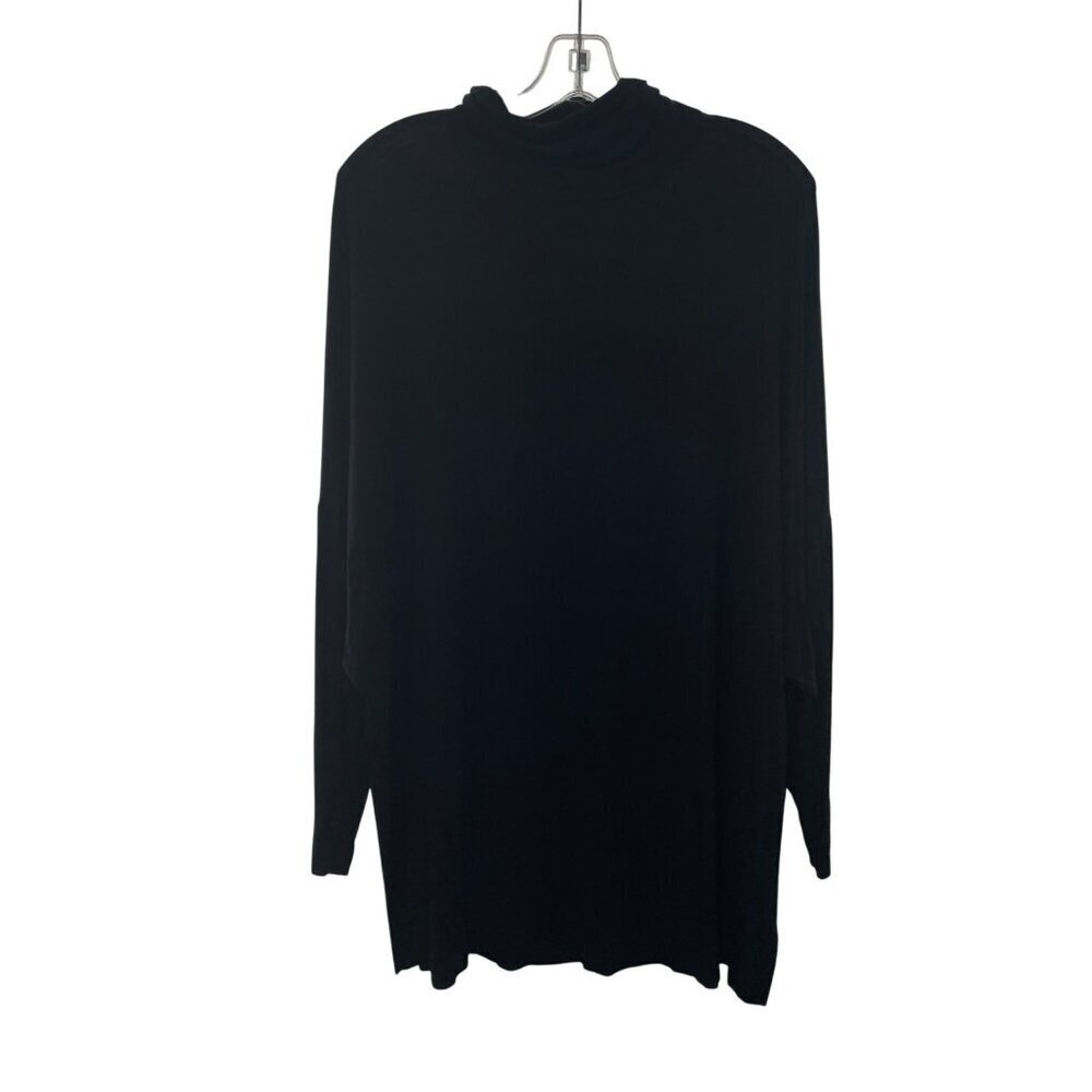 Mod Ref Women's Turtleneck Tunic Top Long Sleeve Black Size Medium